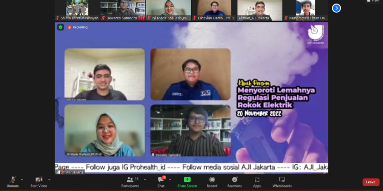 Pers Mahasiswa Dorong Edukasi Bahaya Rokok Elektronik