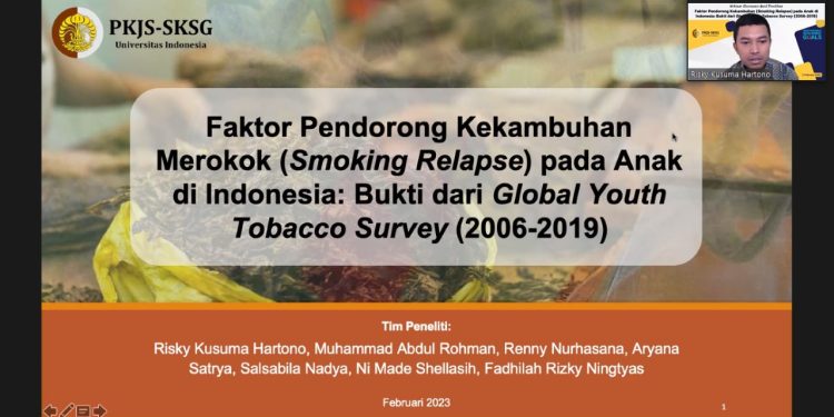 Kekambuhan Merokok pada Anak Ancam Target RPJMN Tak Tercapai