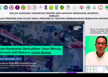 Diskusi Nasional Profesi dan Asosiasi Kesehatan Bersama Capres Peserta Pemilu 2024. Dok. Prohealth.id