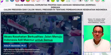 Diskusi Nasional Profesi dan Asosiasi Kesehatan Bersama Capres Peserta Pemilu 2024. Dok. Prohealth.id