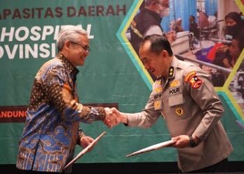Kementerian Kesehatan (Kemenkes) menjalin kerja sama dengan Kepolisian Republik Indonesia (Polri) dan Lembaga Resiliensi Bencana Pengurus Pusat (PP) Muhammadiyah untuk sinergitas dalam penanggulangan krisis kesehatan. Dok. Humas Kemenkes