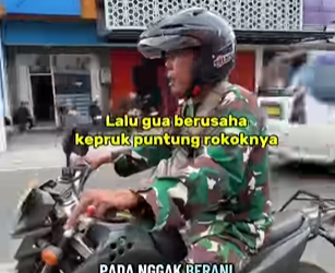 Merokok di Jalan, Tentara Ditegur Warga: Cermin Lemahnya Keteladanan