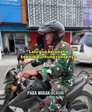 Merokok di Jalan, Tentara Ditegur Warga: Cermin Lemahnya Keteladanan