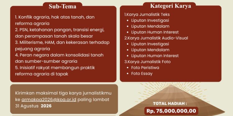 KPA Gelar Kembali Agrarian Reform Media Awards, Penghargaan Jurnalis Berpihak Keadilan Agraria